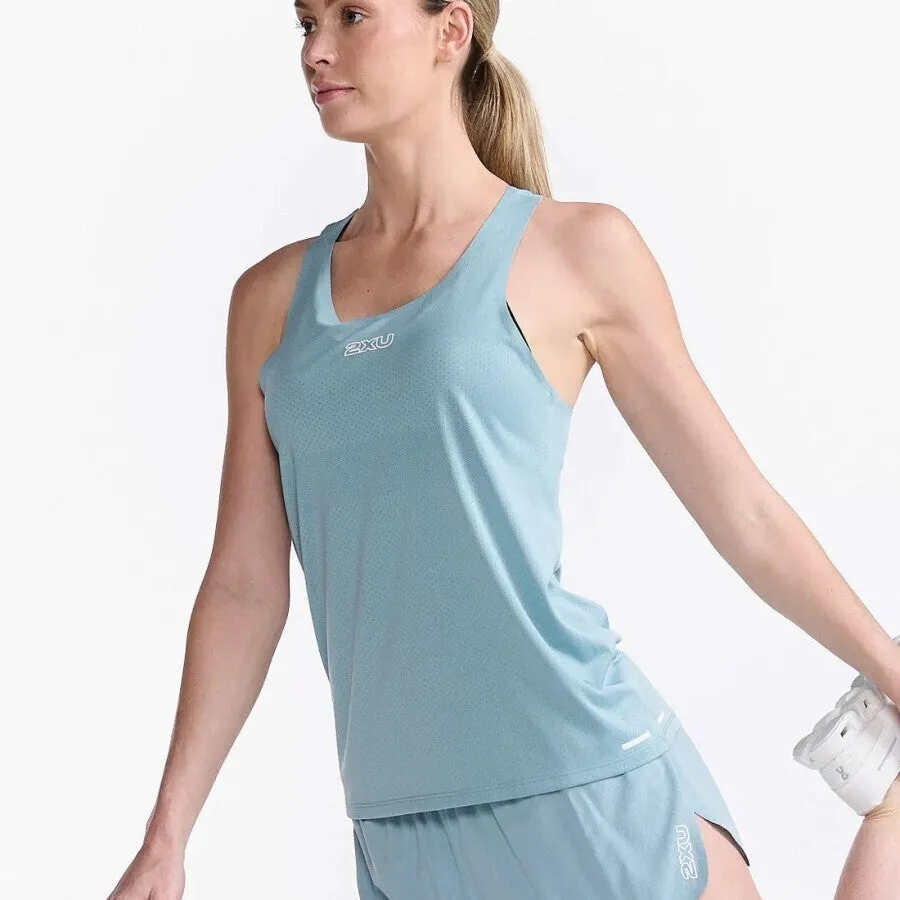 2XU Light Speed Tech Singlet | Chambray / White Reflective | Womens