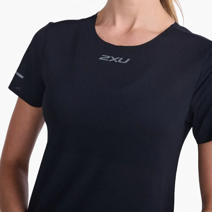 2XU Light Speed Tech Tee | Black / Black Reflective | Womens