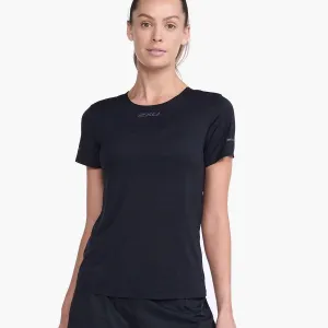 2XU Light Speed Tech Tee | Black / Black Reflective | Womens