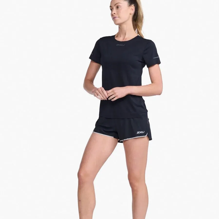 2XU Light Speed Tech Tee | Black / Black Reflective | Womens