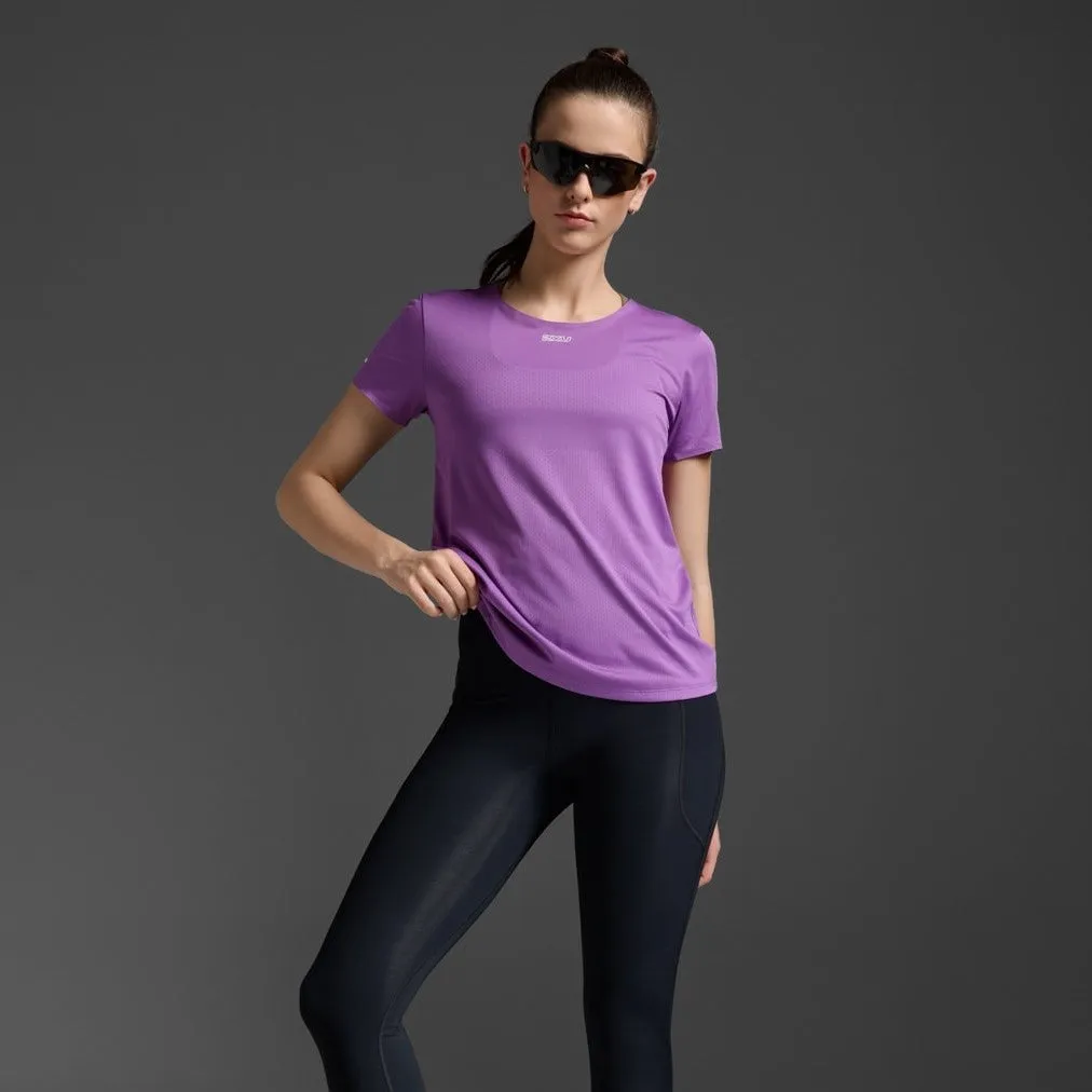 2XU Light Speed Tech Tee | Thistle / White Reflective | Womens