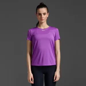 2XU Light Speed Tech Tee | Thistle / White Reflective | Womens