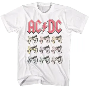 AC/DC - AC/DC Multi Color Cannons Boyfriend Tee