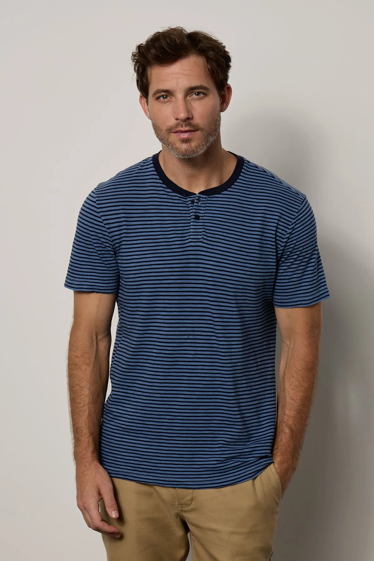 ALBERT STRIPED HENLEY