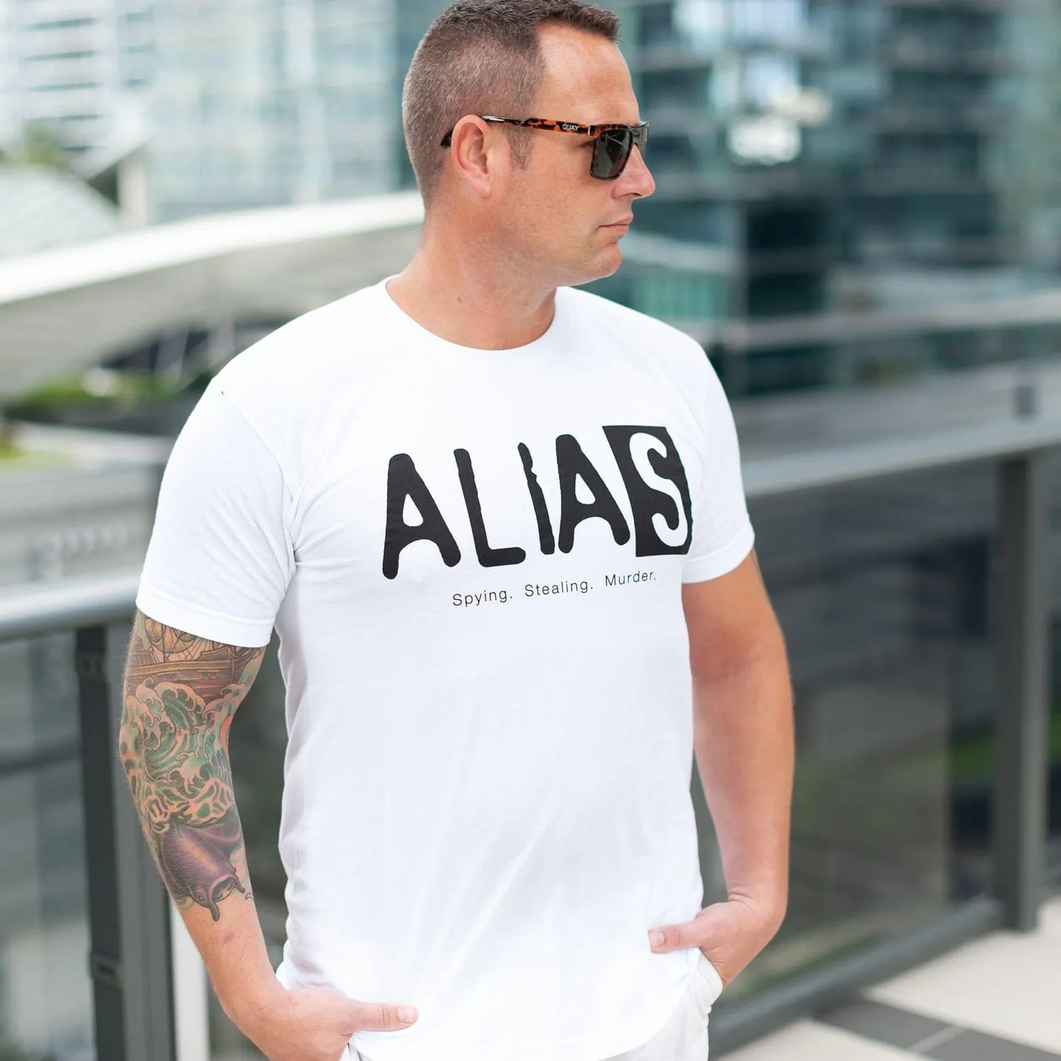 Alias Logo Men's White T-Shirt