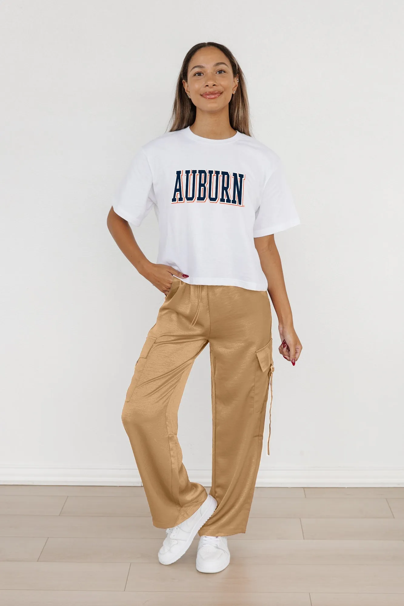 AUBURN TIGERS ALL-STAR APPEAL BOXY FIT WOMEN'S CROPPED TEE BY MADI PREWETT TROUTT