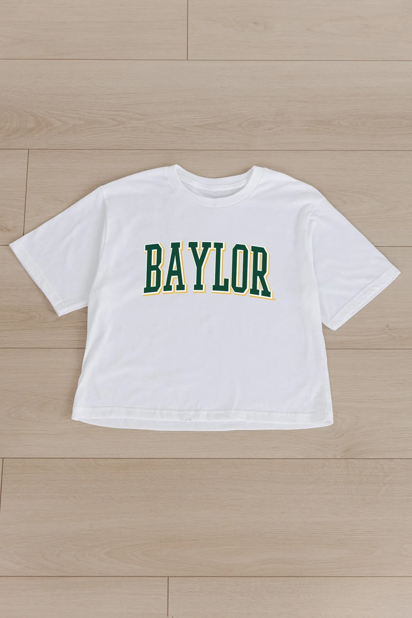 BAYLOR BEARS ALL-STAR APPEAL BOXY FIT WOMEN'S CROPPED TEE BY MADI PREWETT TROUTT