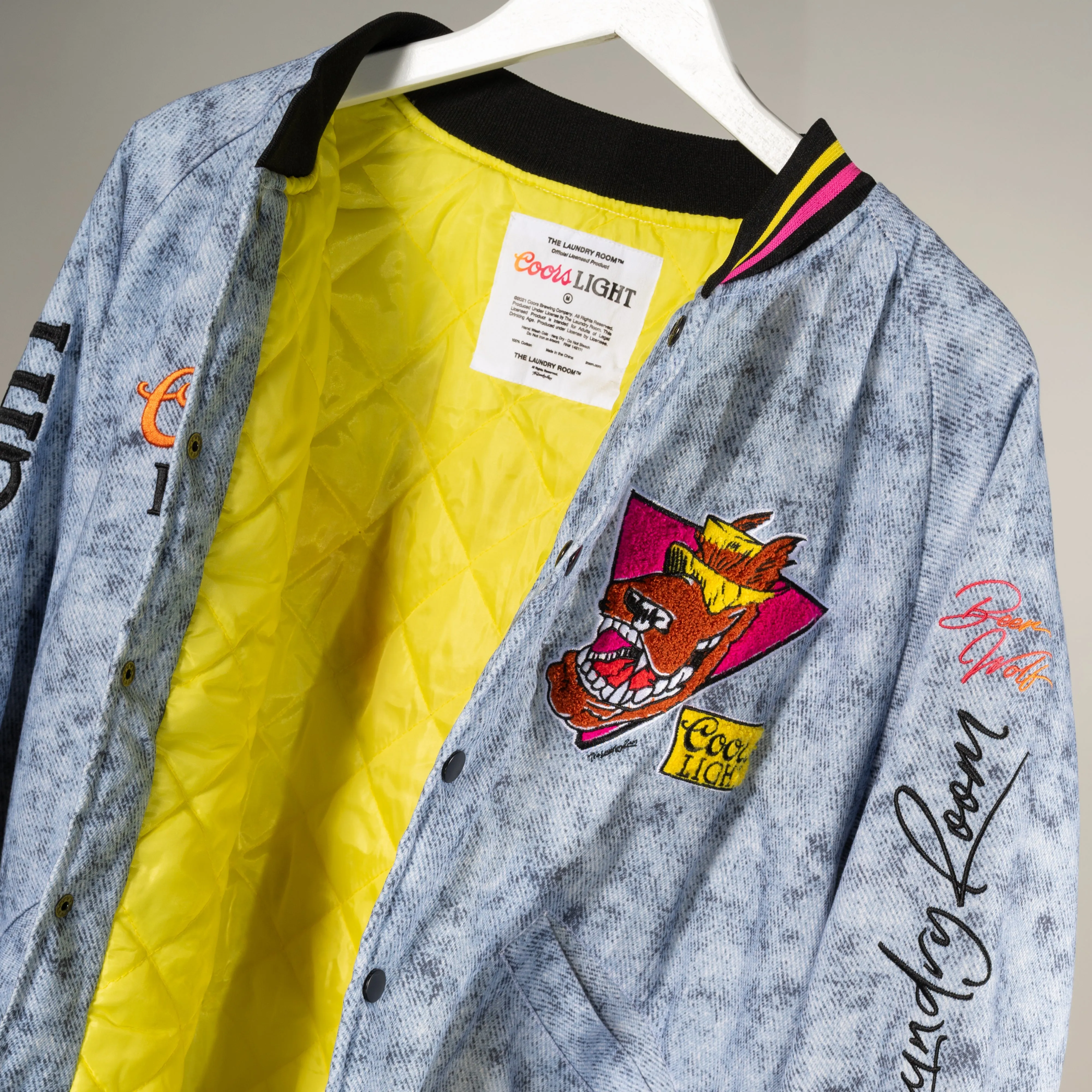 Beerabunga - Stadium Denim Jacket - Acid Blue Denim