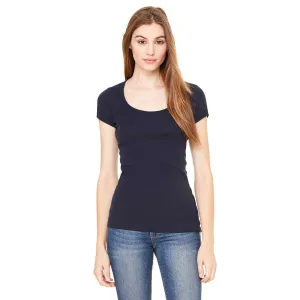 Bella   Canvas Women's Midnight Sheer Mini Rib Short-Sleeve Scoop Neck T-Shirt