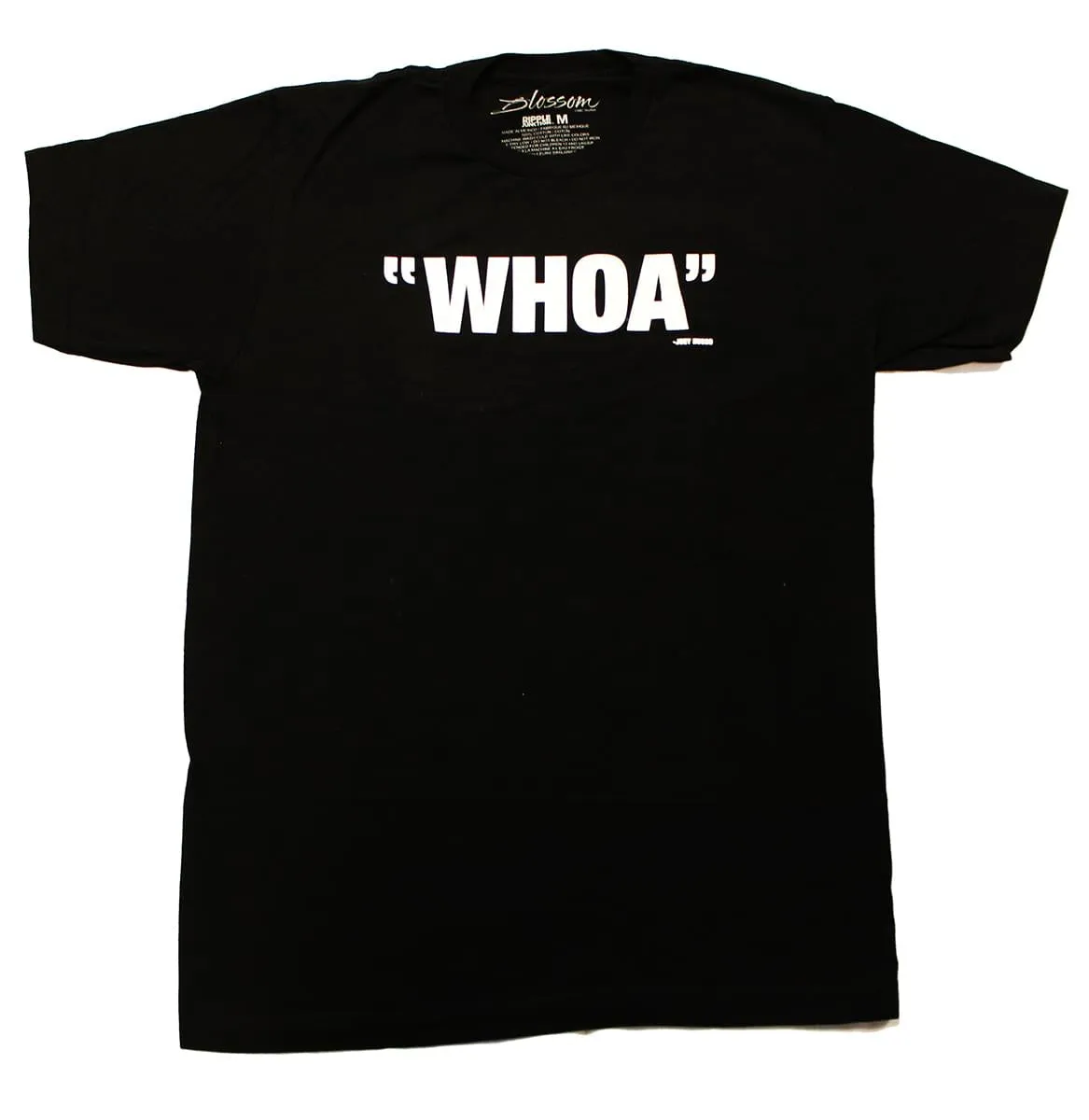 Blossom "Whoa" Men's Black Cotton T-Shirt