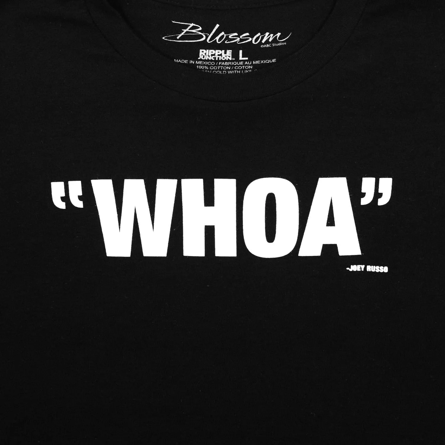 Blossom "Whoa" Men's Black Cotton T-Shirt