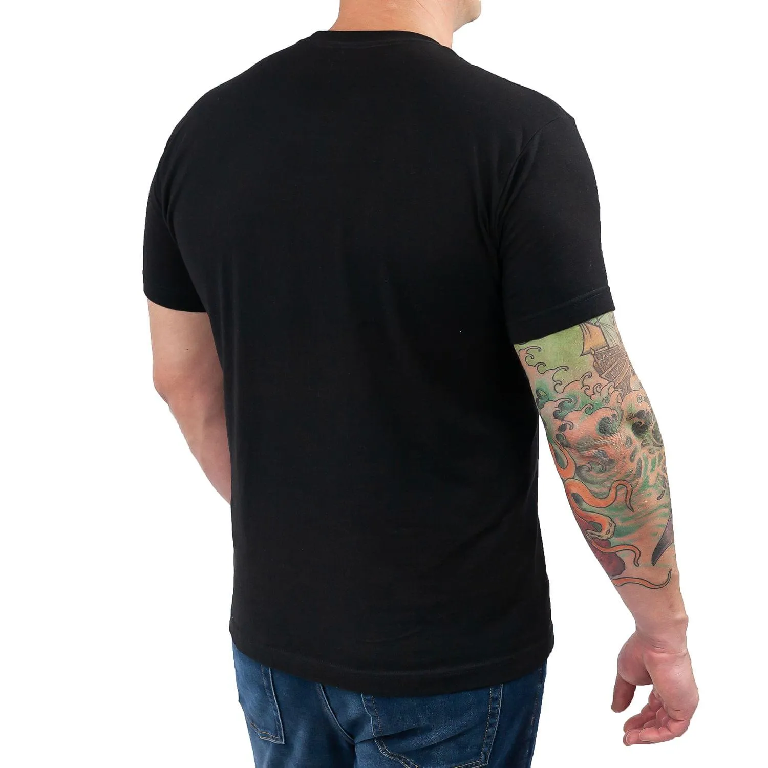 Blossom "Whoa" Men's Black Cotton T-Shirt