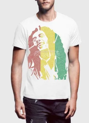 Bob Marley Mania White Half Sleeve Men T-Shirt