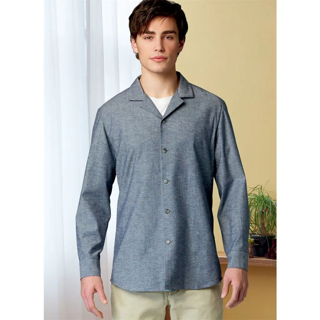 Butterick Pattern B6846 Unisex Button-Down Shirts