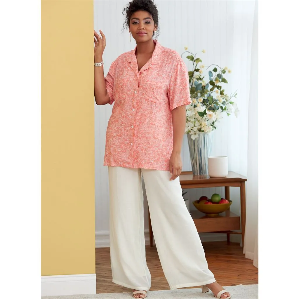 Butterick Pattern B6846 Unisex Button-Down Shirts