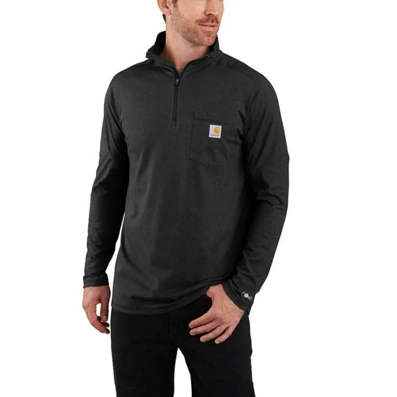 Carhartt Men's Force Relaxed Fit Midweight Long-Sleeve Quarter-Zip Mock-Neck T-Shirt