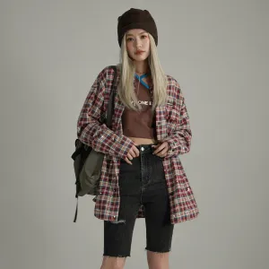 Check Loose-Fit Flannel Shirt