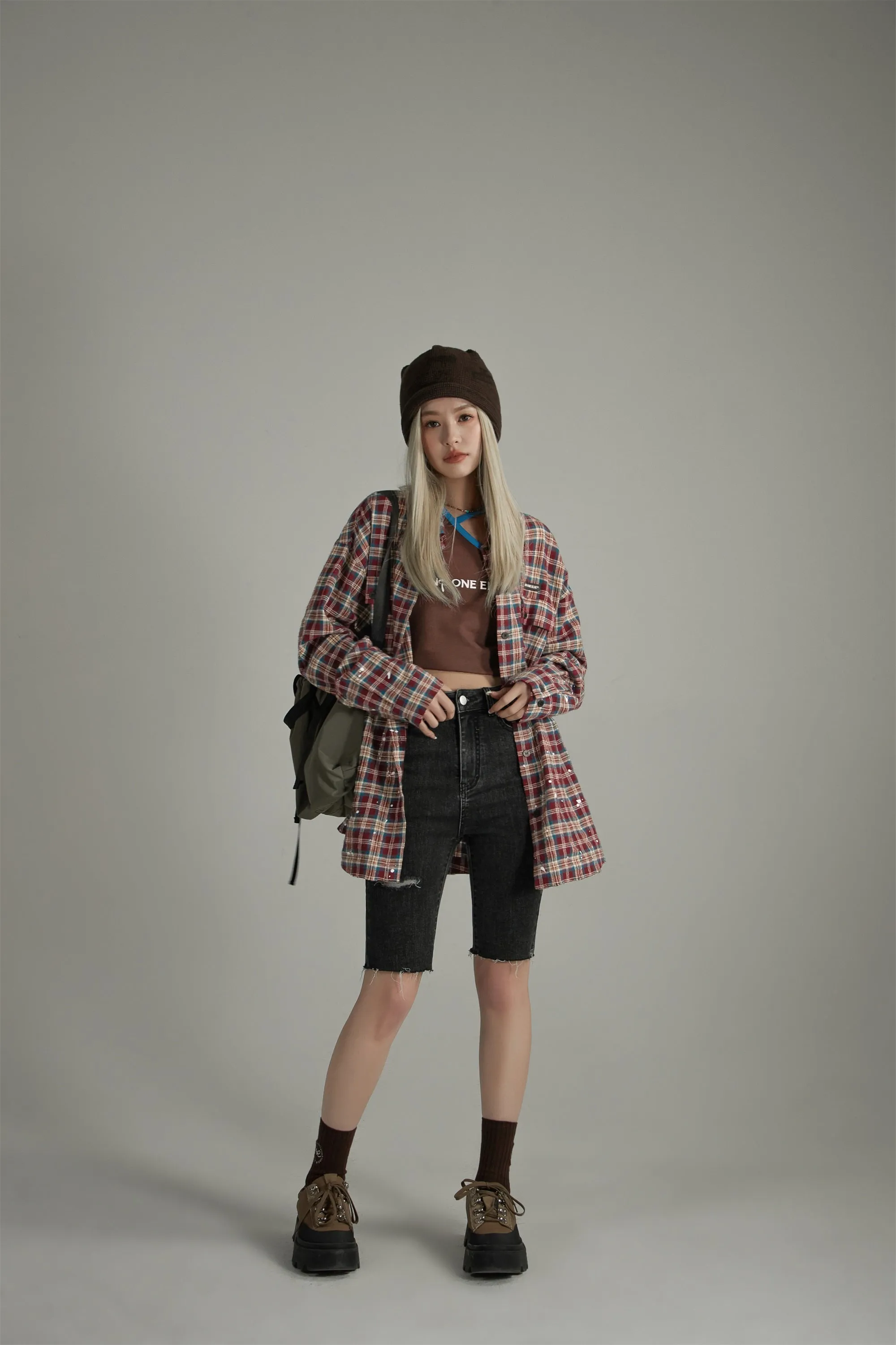 Check Loose-Fit Flannel Shirt