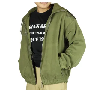 Cold Weather Army Fleece Jacket - Olive Green