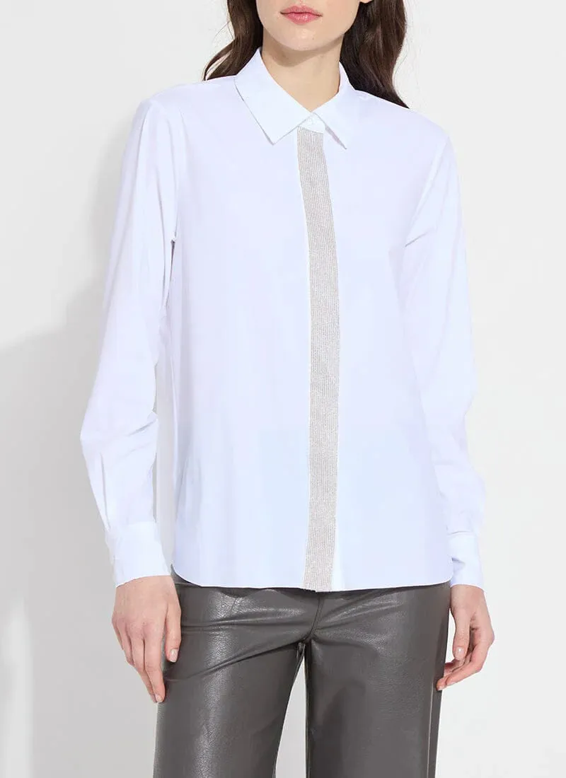 Connie Micro Beaded Shirt - White