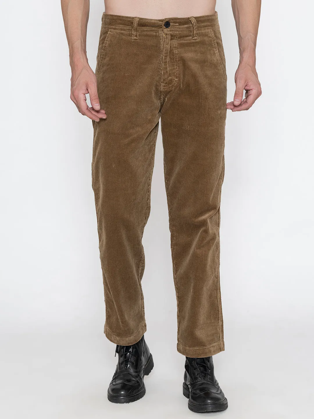 Corduroy khaki pants.