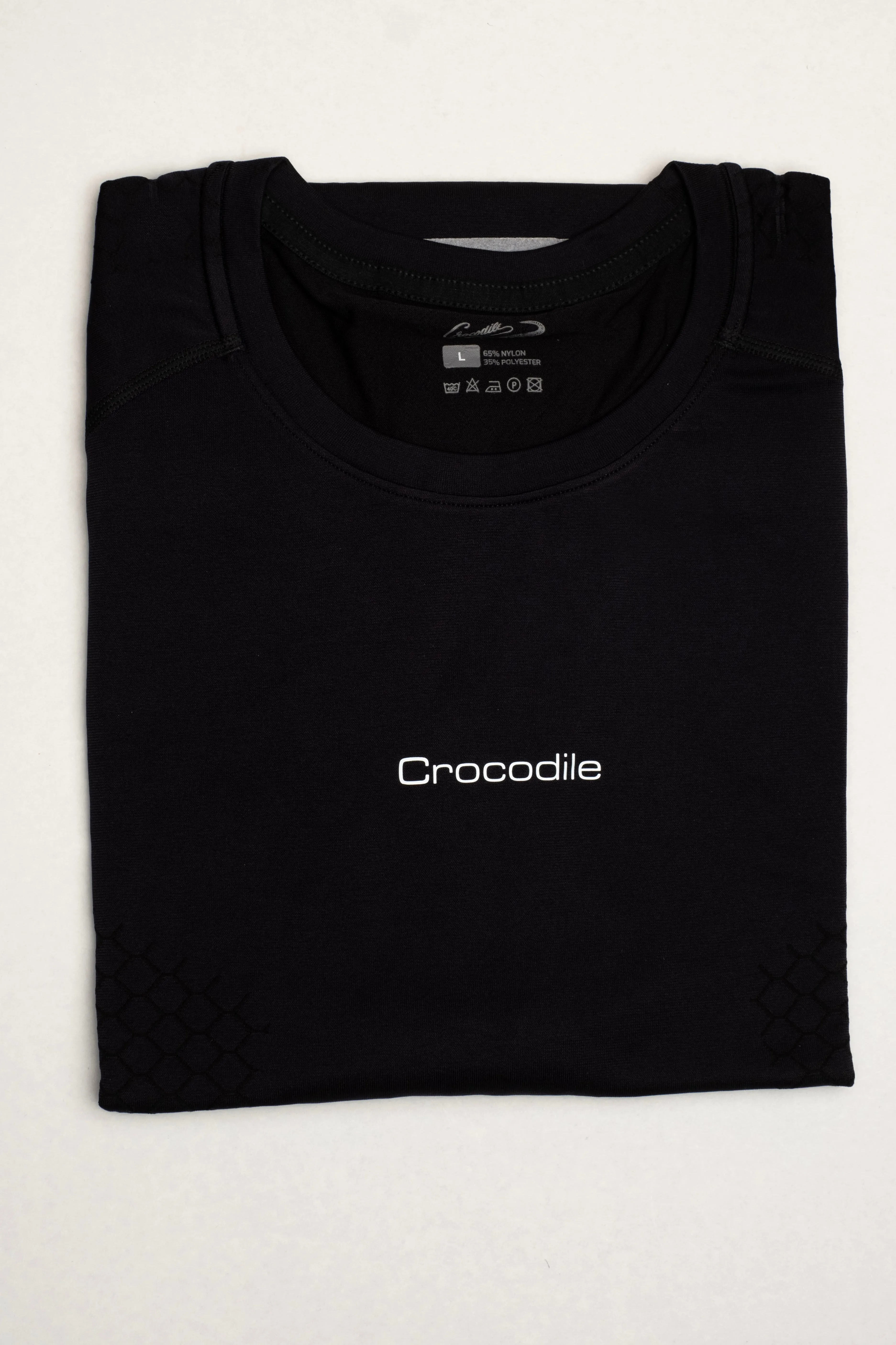 Crocodile Athleisure Tee-Black