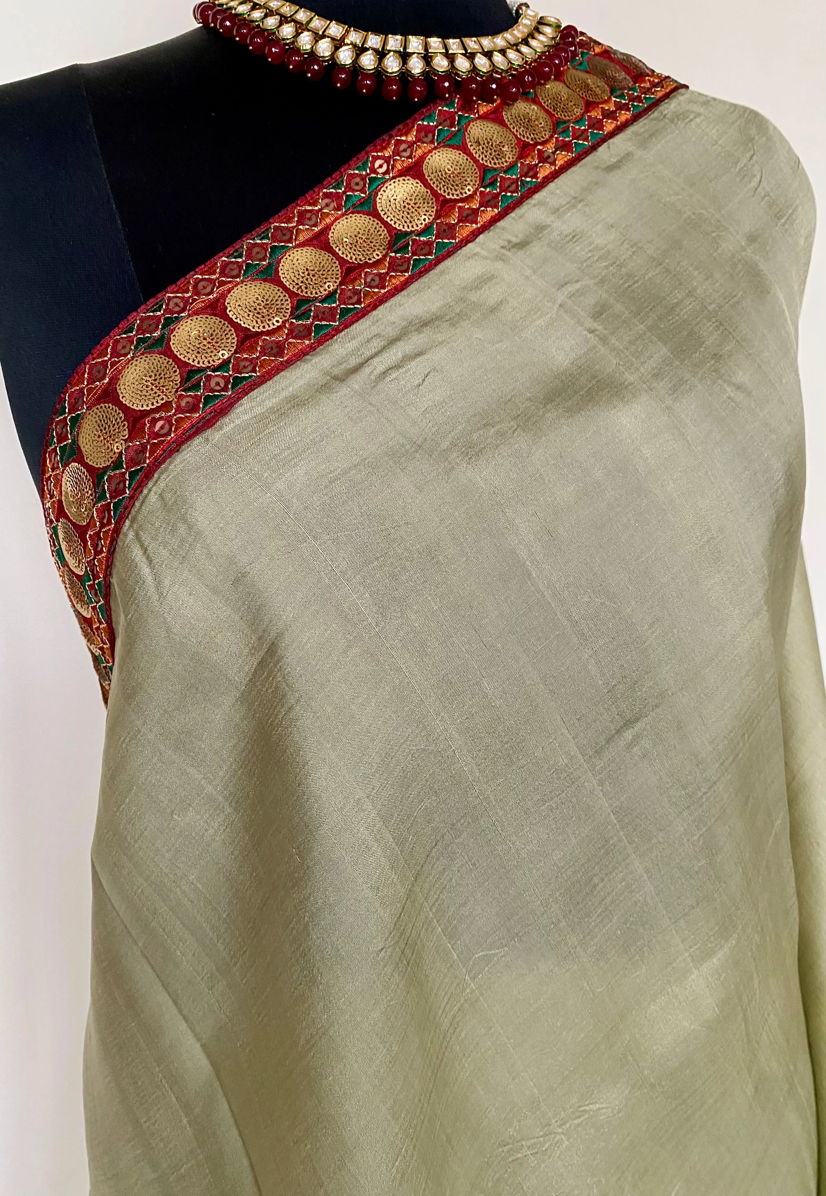 DHVANI- ELEGANT GREY KHADI SILK SAREE, TIMELESS SOPHISTICATION