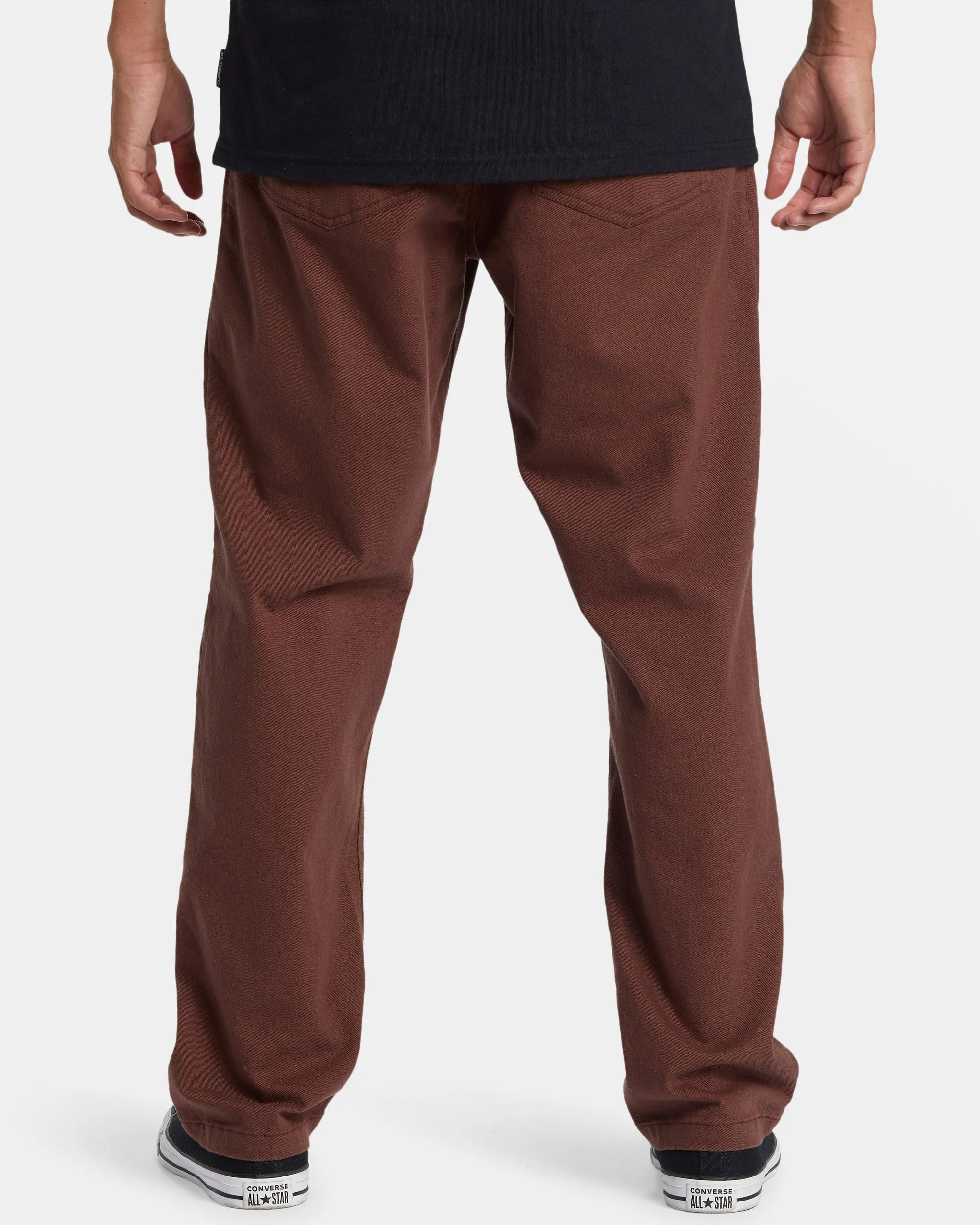 DNA Beach Elastic Waist Pants - Brown Stone