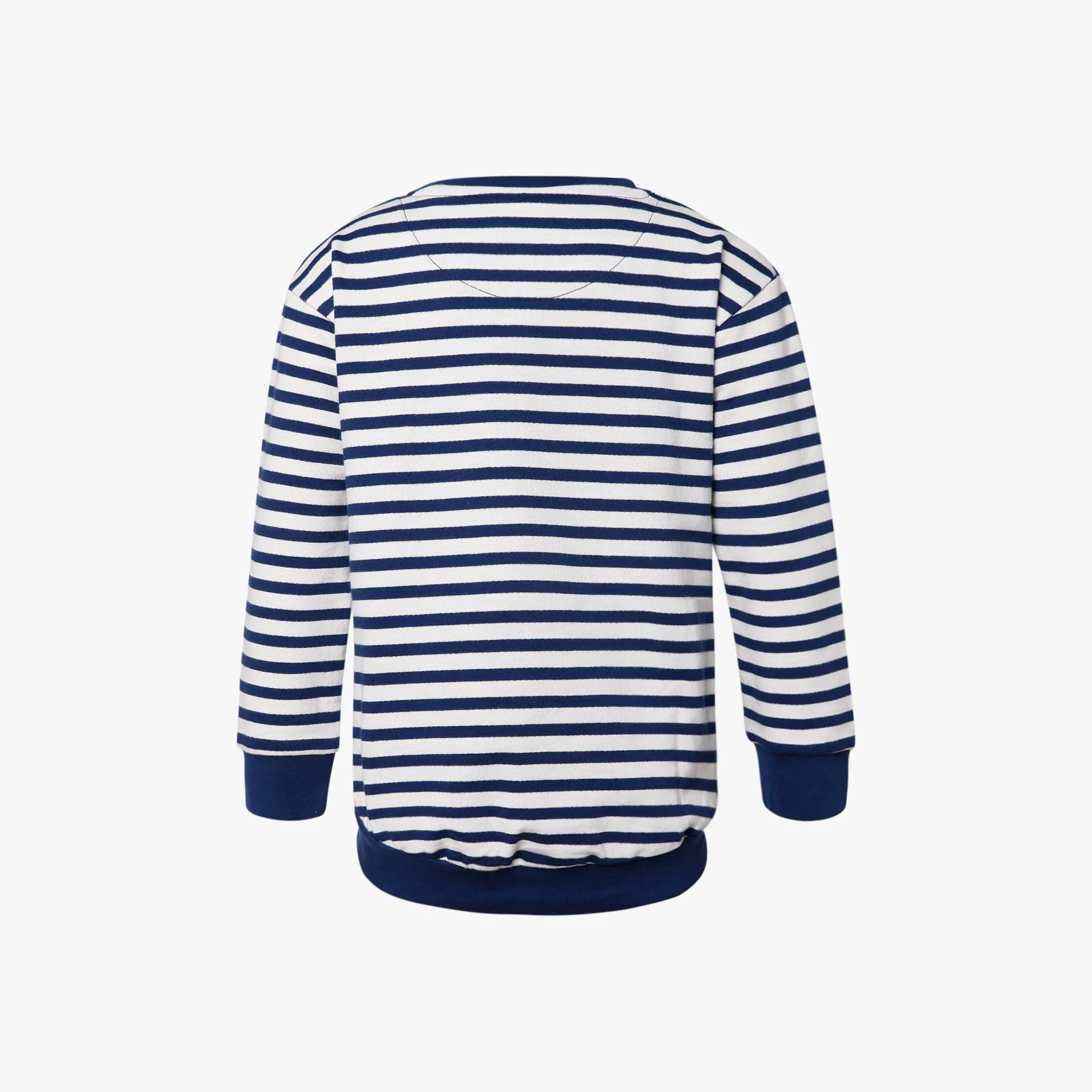 Girl's Regular Fit Striped Sweat Tee