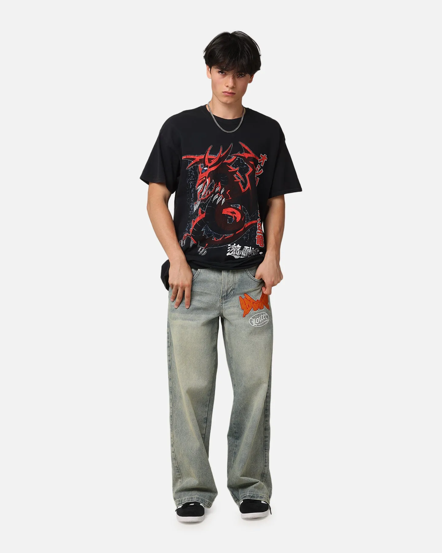 Goat Crew X Yu-Gi-Oh! Slifer Vintage T-Shirt Black Wash