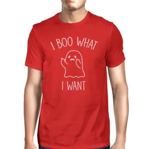 I Boo What I Want Ghost Mens Red Shirt