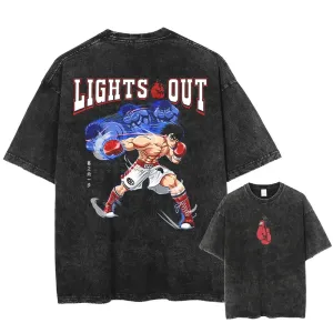 [KUJO] "Lights Out" 2-Sided Vintage Oversized T Shirt