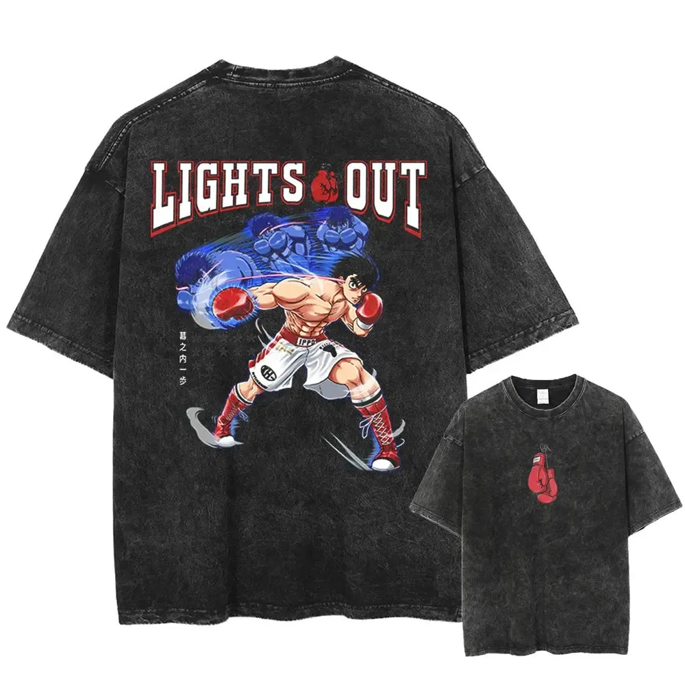 [KUJO] "Lights Out" 2-Sided Vintage Oversized T Shirt