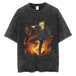 [KUJO] "Sanji" Vintage Oversized T Shirt