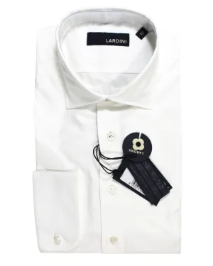 Lardini Dress Shirt White French Cuffs 39 - 15 1/2