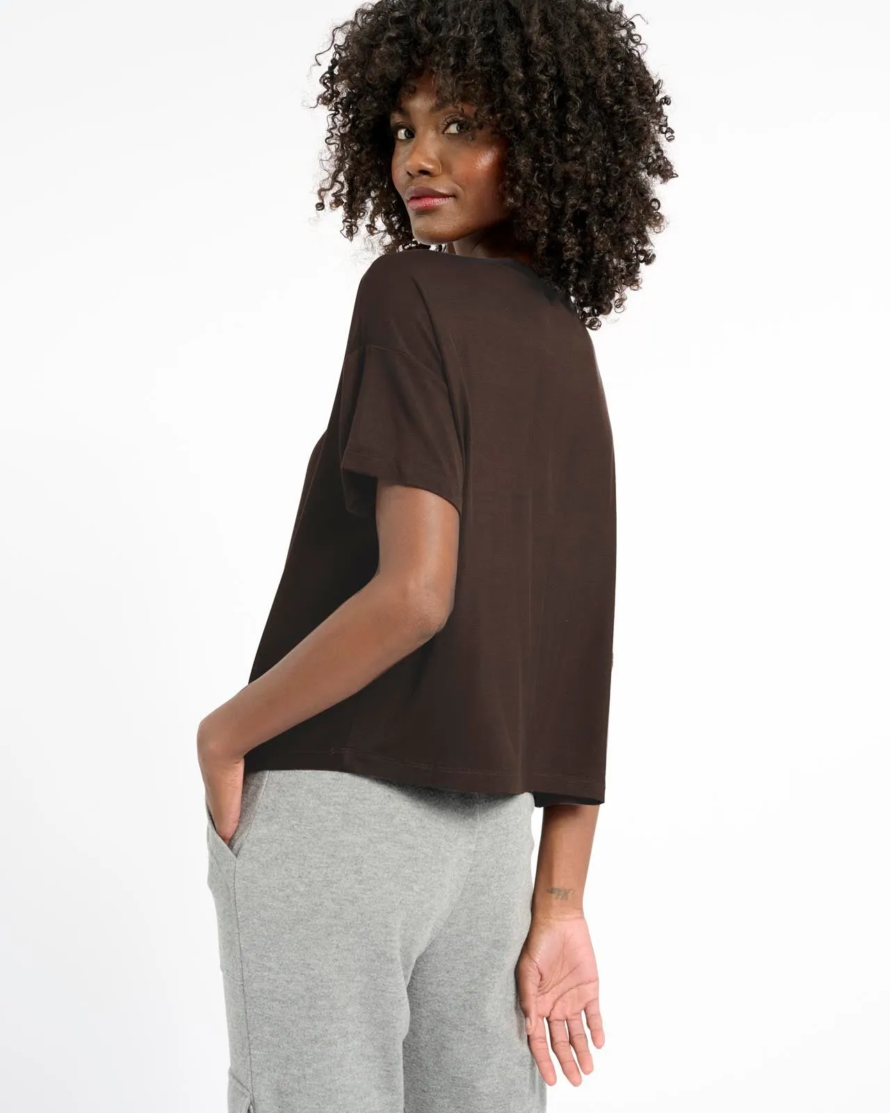 Lima Silk Mix Boxy Tee