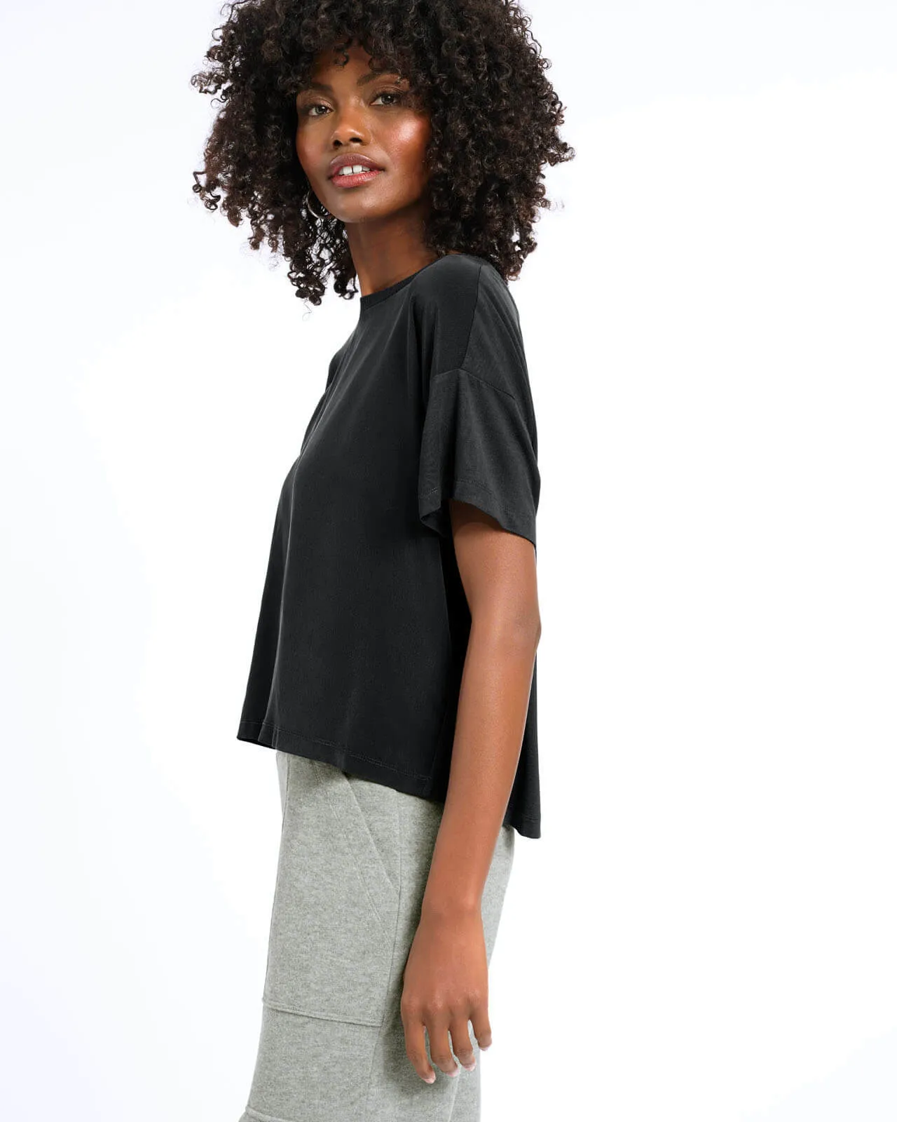 Lima Silk Mix Boxy Tee