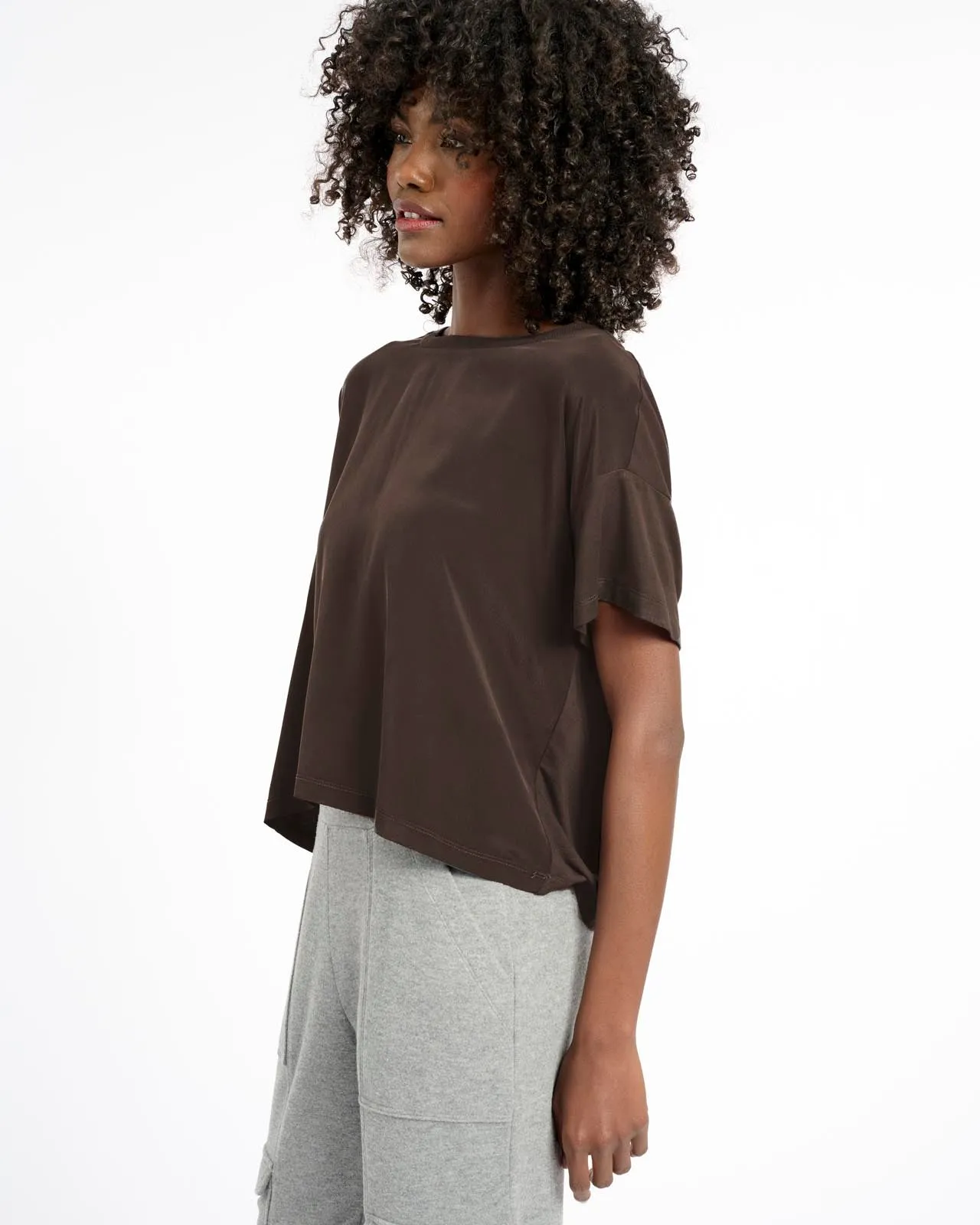 Lima Silk Mix Boxy Tee