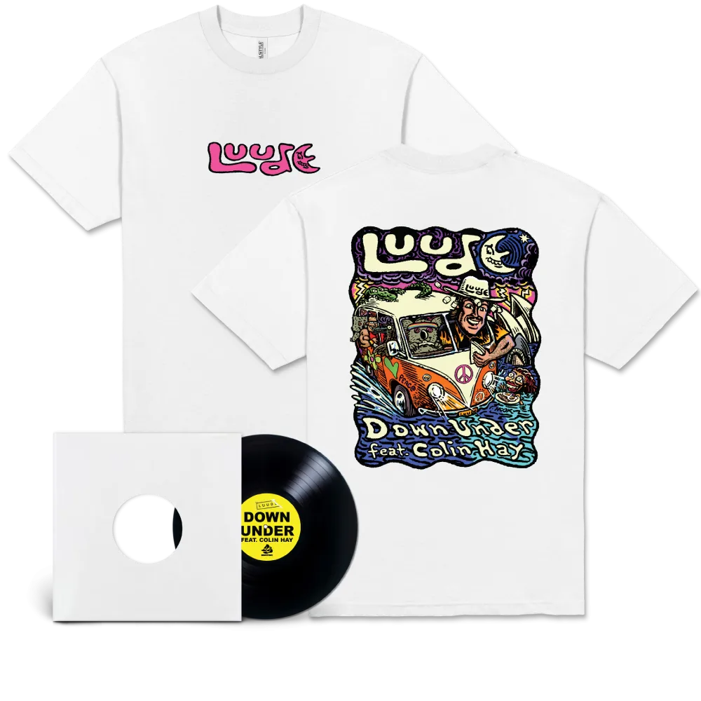 LUUDE / Down Under 12" Vinyl & Glow In The Dark T-Shirt Bundle