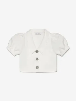 Mama Luma Girls Blouse in Ivory