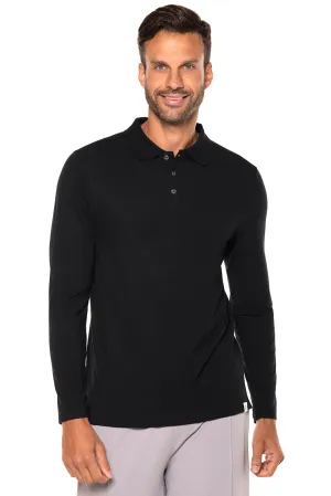 Men's Coppitt Long Sleeve Weekend Polo | Black