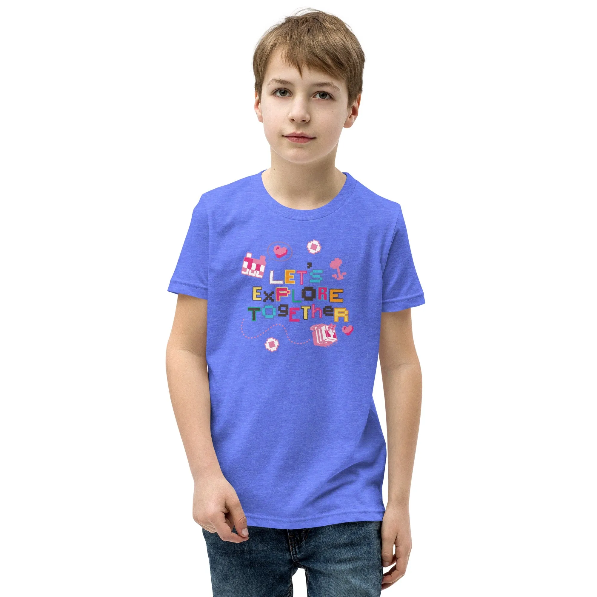 Minecraft Let's Explore Together Kids Premium T-Shirt