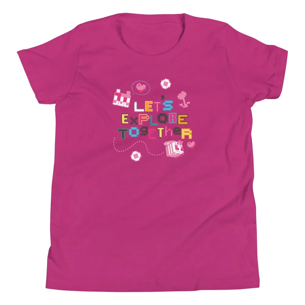 Minecraft Let's Explore Together Kids Premium T-Shirt