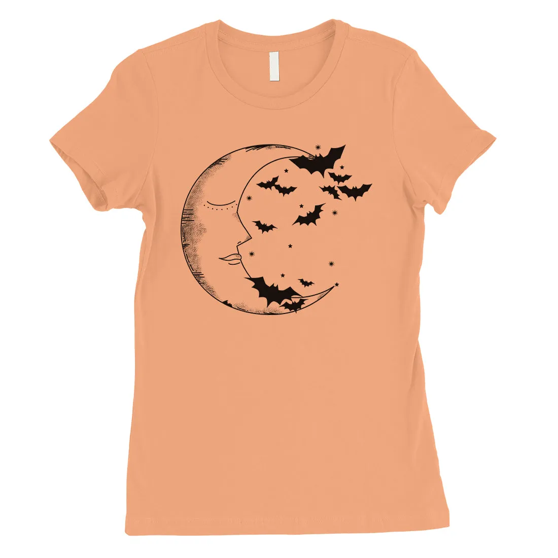 Moon And Bats Womens T-Shirt