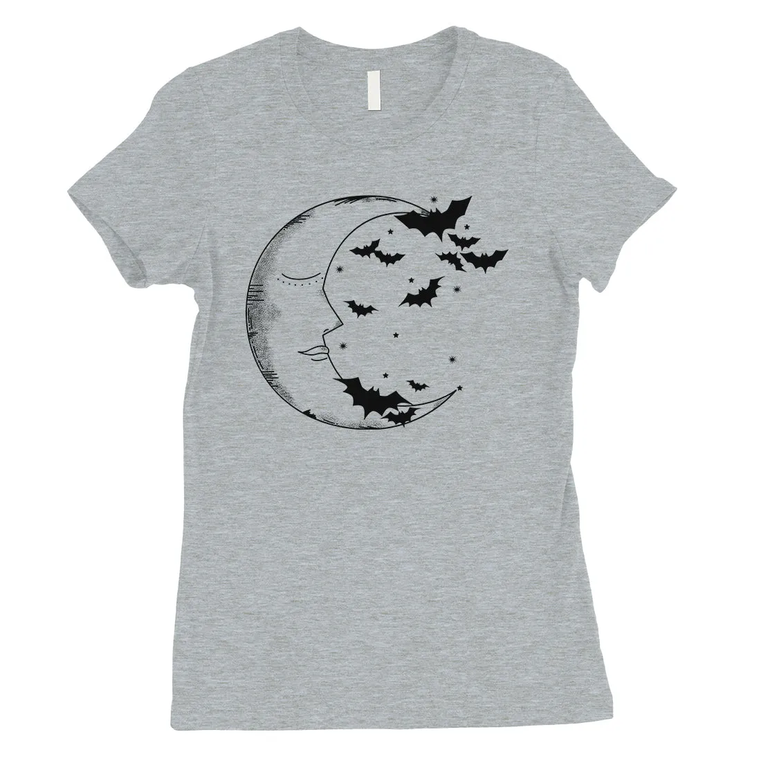 Moon And Bats Womens T-Shirt