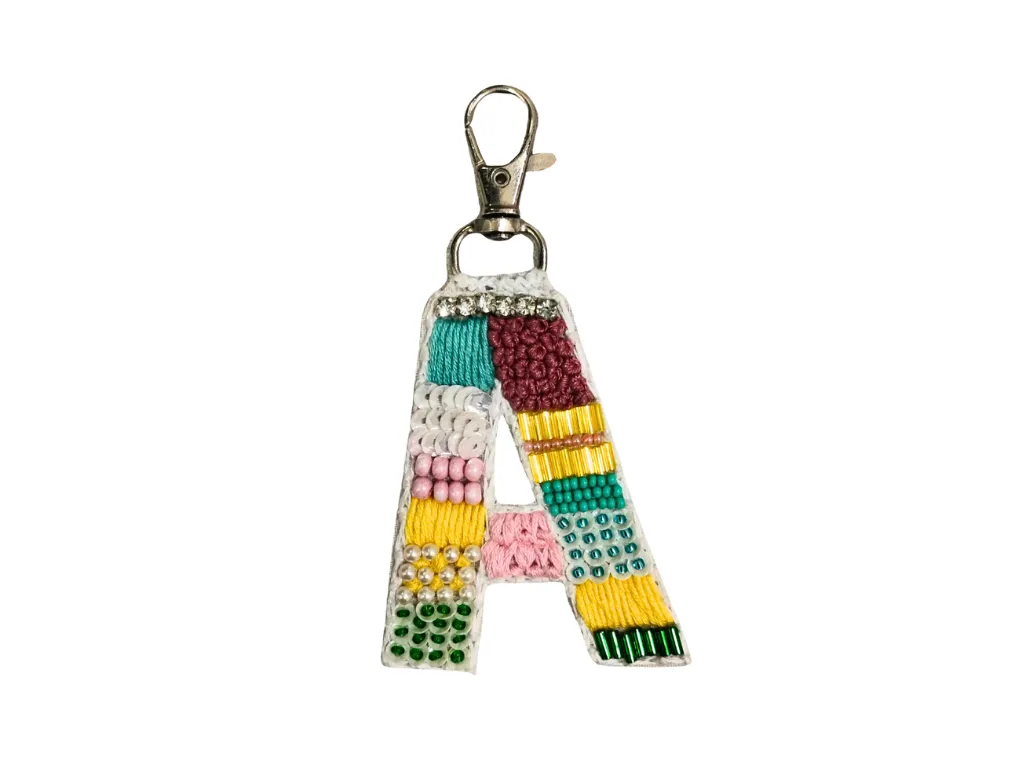 Multicolor 'A' Bag Handwork Charm