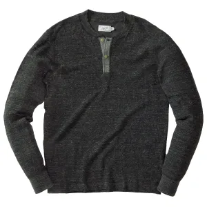 New Windsor Double Cloth Henley - Charcoal Heather