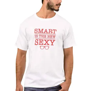 Nutcase Designer Round Neck Men's T-Shirt Wrinkle-Free Poly Cotton Tees - Smart is The New Sexy red