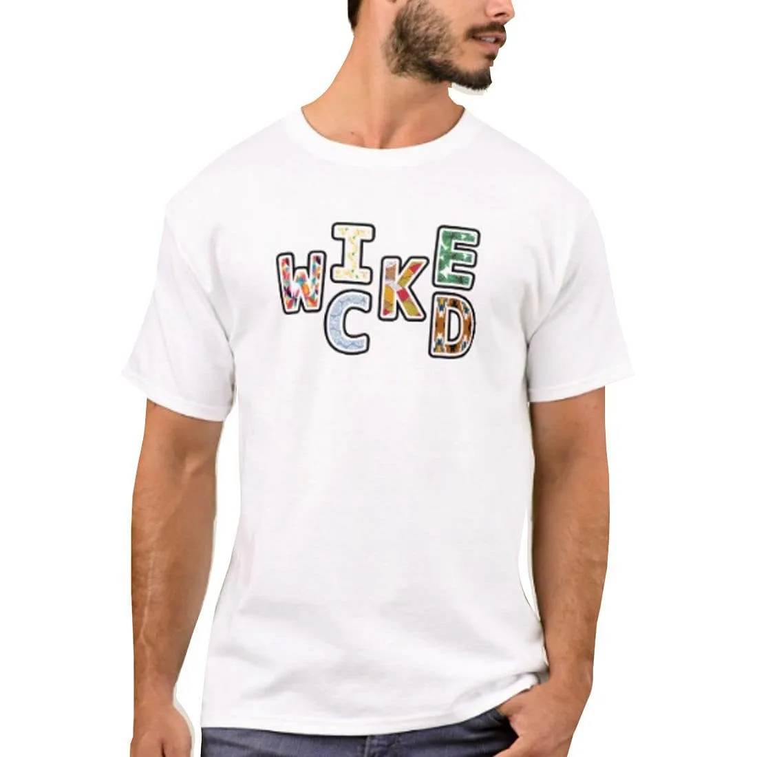 Nutcase Designer Round Neck Men's T-Shirt Wrinkle-Free Poly Cotton Tees - Wicked