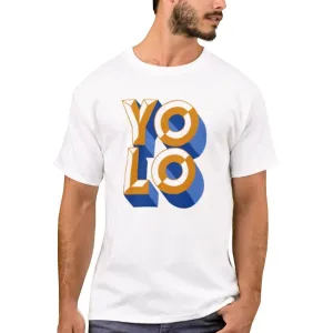 Nutcase Designer Round Neck Men's T-Shirt Wrinkle-Free Poly Cotton Tees - YOLO